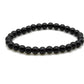 selection zen bracelet 5mm agate noire élastique