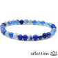 selection zen bracelet agate bleue 6mm