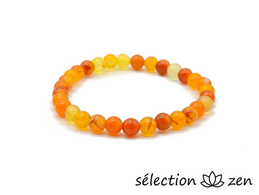 selection zen bracelet agate orange 6mm