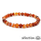 selection zen bracelet agate rouge bandes 6mm