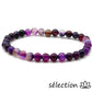 bracelet agate violette 6mm selection zen