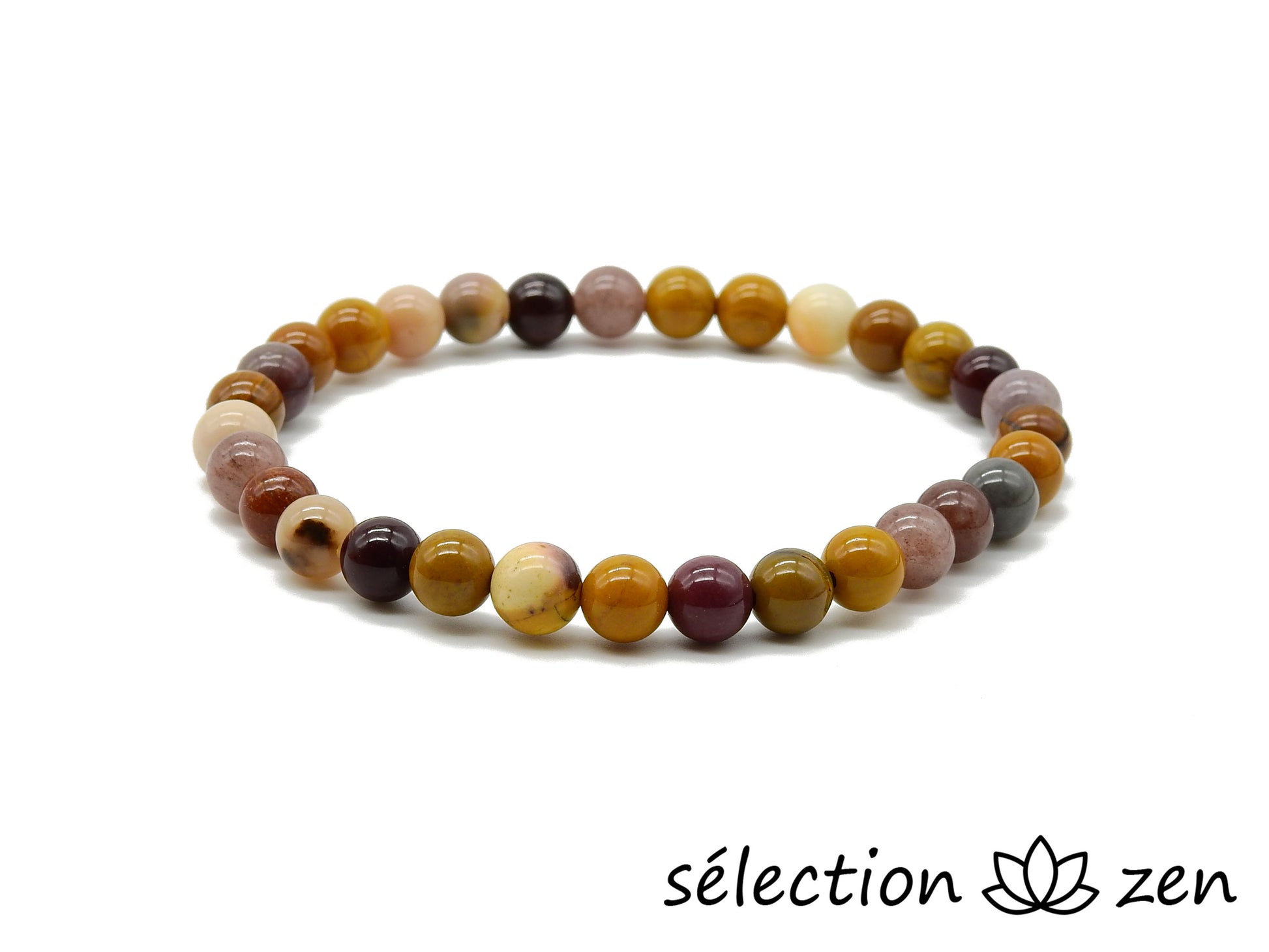 selection zen bracelet jaspe mokaite 6mm