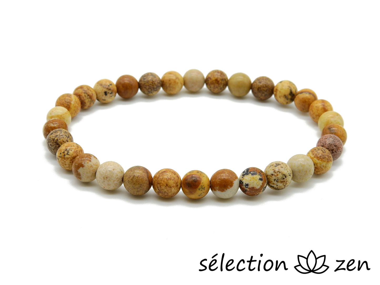 selection zen bracelet jaspe paysage 6mm