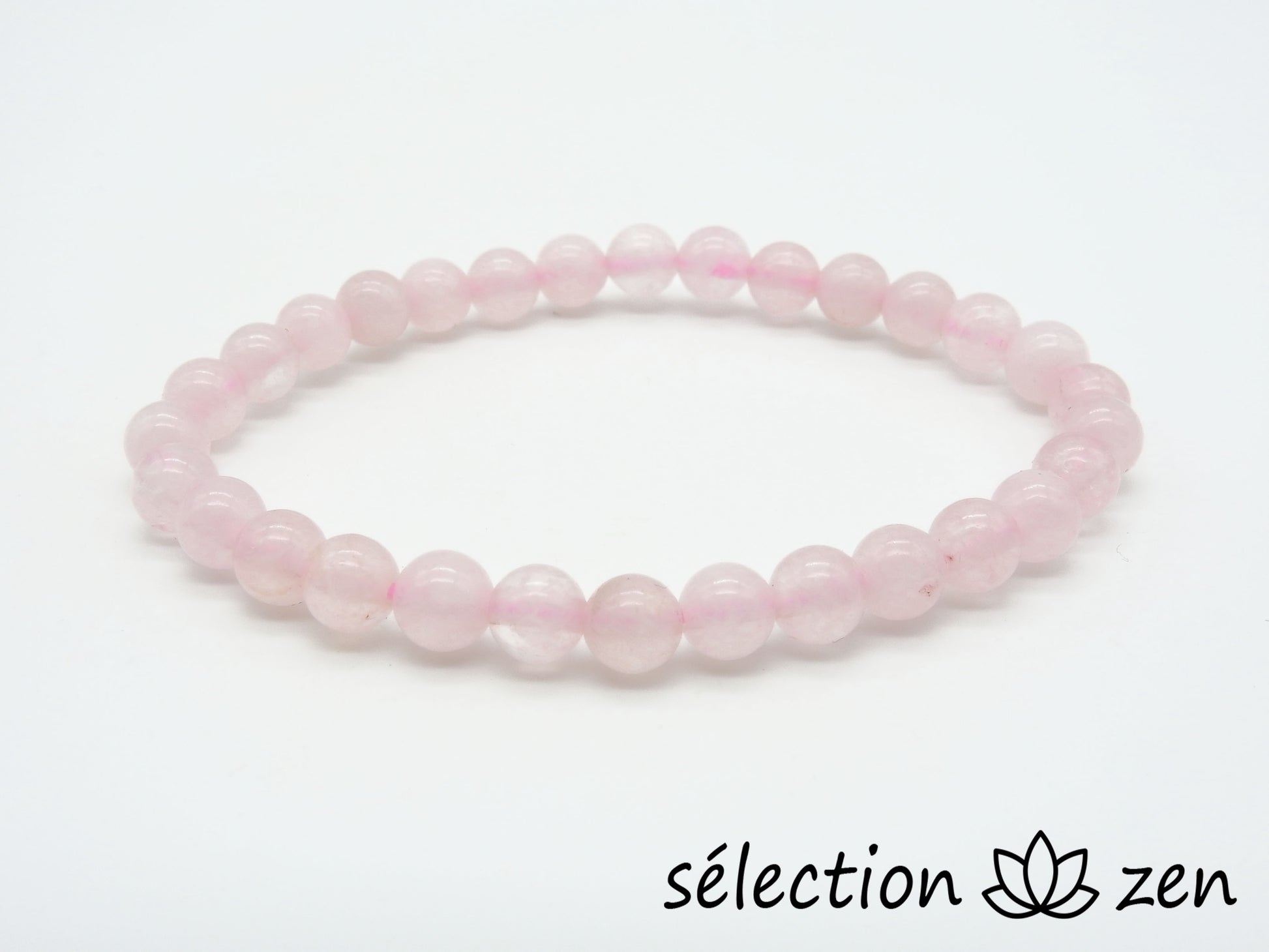 quartz rose bracelet 6mm selection-zen