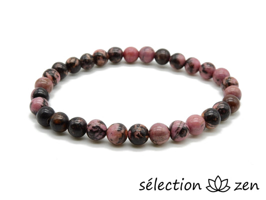 bracelet rhodonite 6mm selection zen