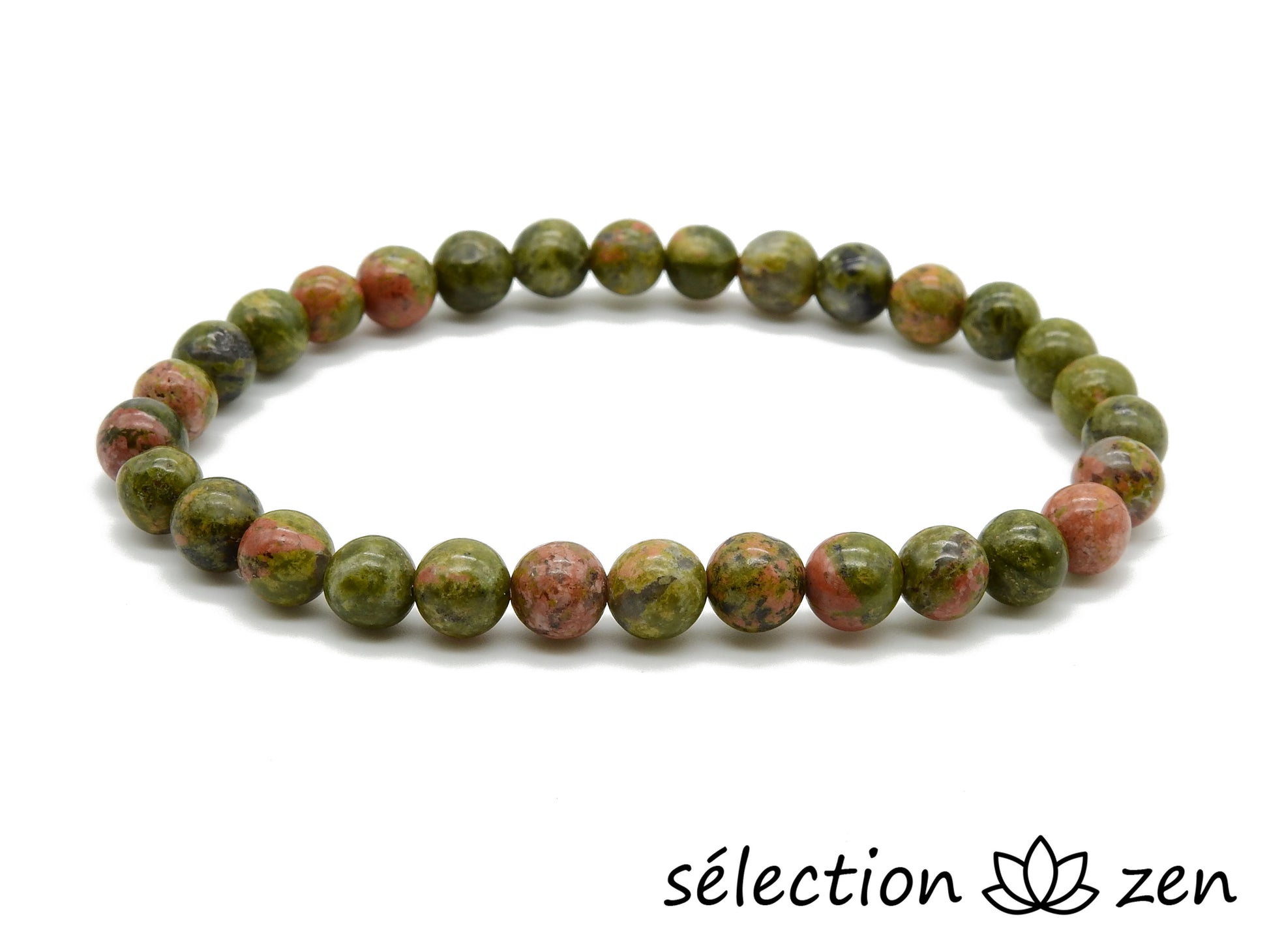 bracelet unakite 6mm selection zen