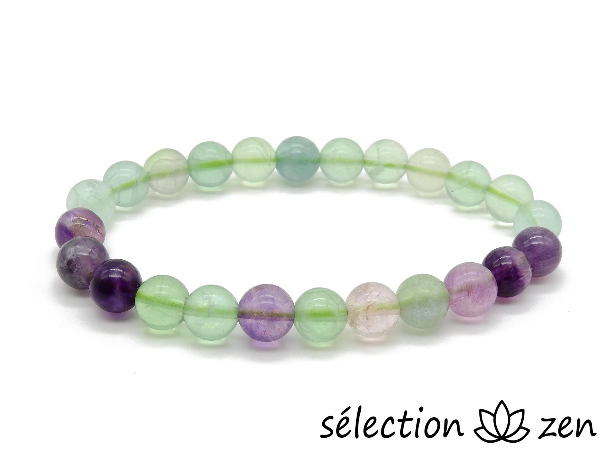 bracelet fluorite 8mm selection-zen