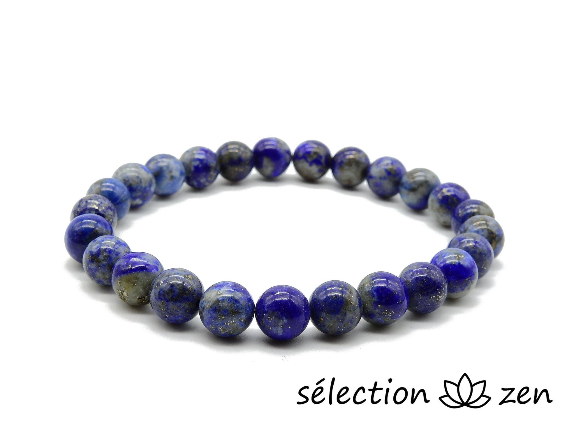 bracelet 8mm lapis lazuli selection-zen