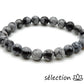 selection zen bracelet obsidienne flocon de neige 8mm