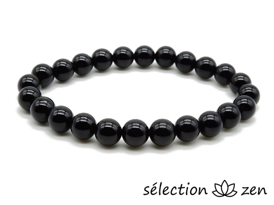 bracelet 8mm onyx noir brillant selection zen