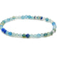 bracelet 4mm agate bleue élastique selection-zen