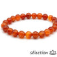 selection zen bracelet 8mm agate rouge bandes