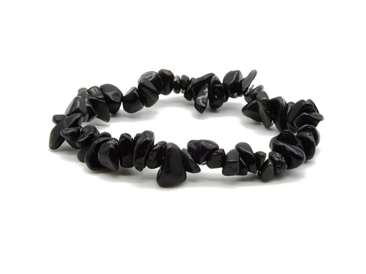 selection zen bracelet agate noire pierres irrégulières