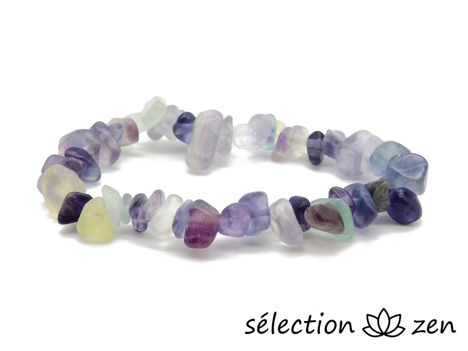 bracelet pierres irrégulières fluorite selection zen
