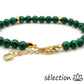 Bracelet réglable malachite reconstituée 6mm coeur doré