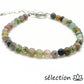 bracelet réglable argenté 4mm agate indienne selection-zen