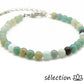 bracelet réglable argenté 4mm amazonite selection-zen