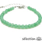 bracelet argenté réglable 4mm aventurine selection-zen