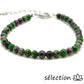 selection-zen bracelet réglable argenté 4mm rubis zoisite