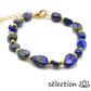 bracelet réglable lapis lazuli doré pierres roulées harmonie selection zen