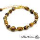 selection zen bracelet pierres roulées réglable doré œil de tigre jaune harmonie