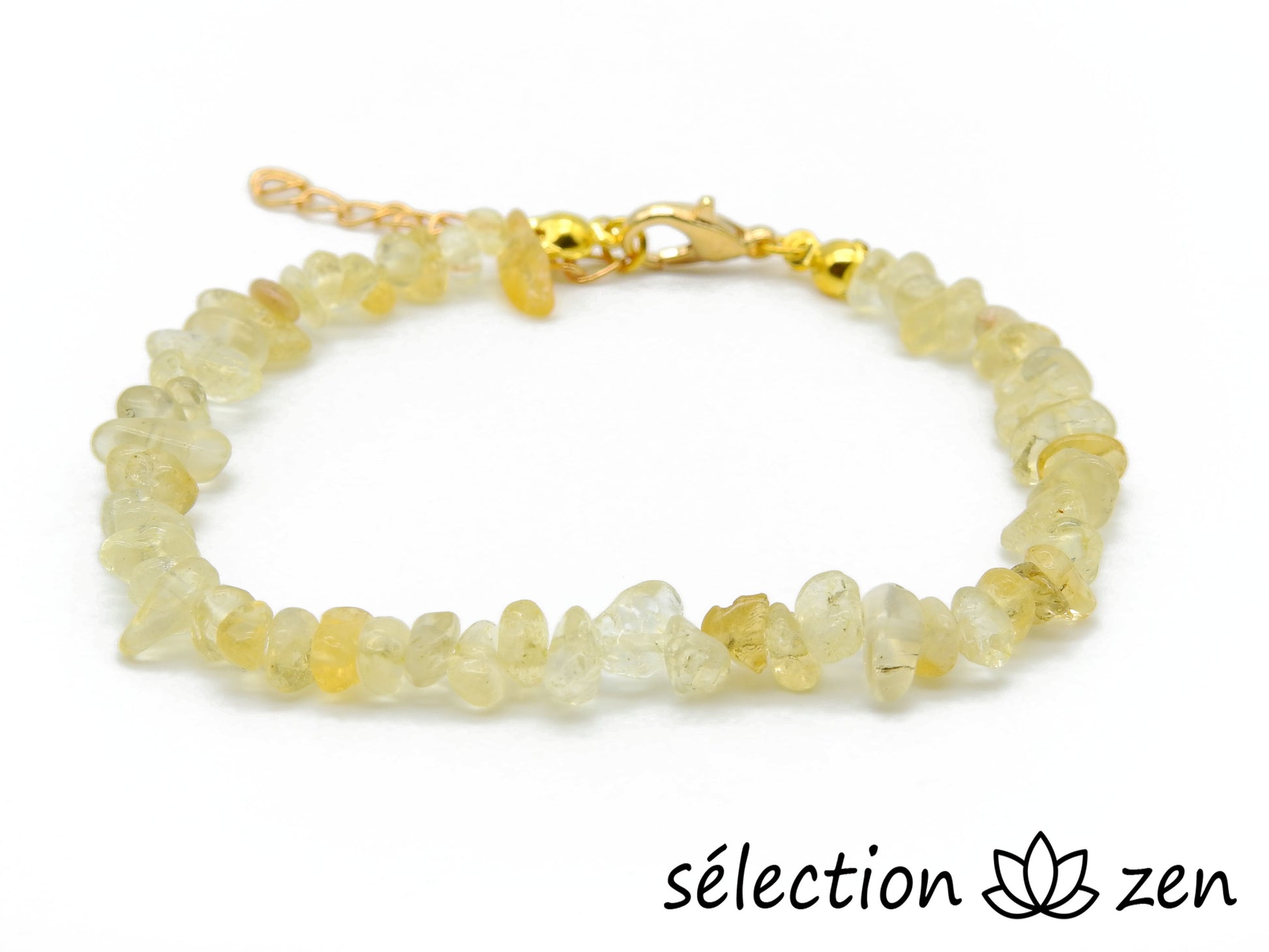 selection zen bracelet doré réglable pierres irrégulières selection zen