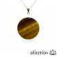 Collier arbre de vie gravé œil de tigre jaune