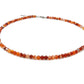 selection zen collier argenté 4mm agate rouge bandes
