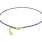 collier doré 2mm perles à facettes lapis lazuli avec chainette de réglage coeur doré selection-zen