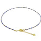 collier doré 2mm perles à facettes sodalite avec chaine dorée et cœur selection-zen