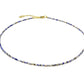 selection zen collier doré 2mm perles à facettes sodalite avec chaine dorée et coeur