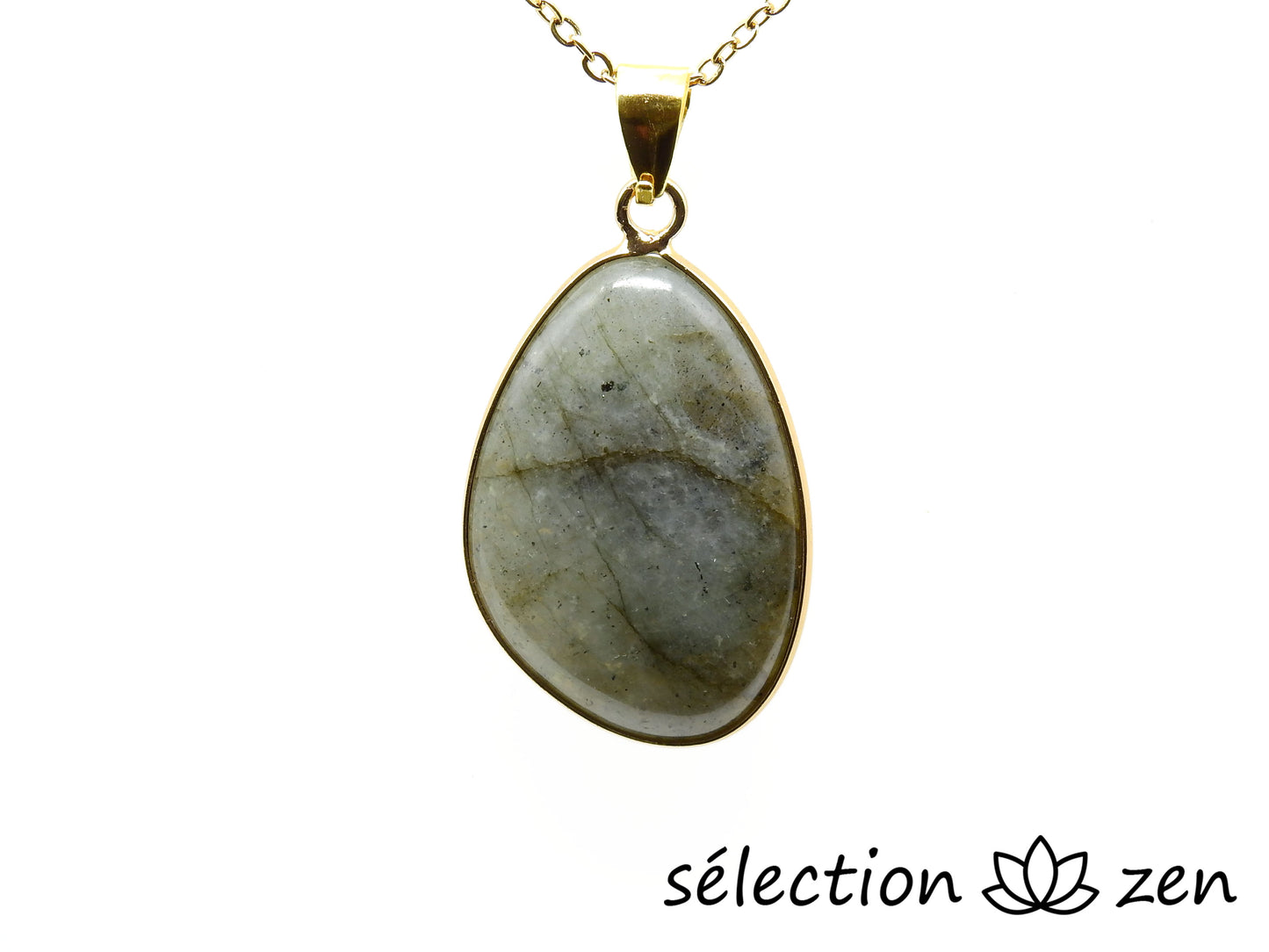 labradorite collier chaine dorée