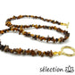 selection zen collier oeil de tigre jaune pierres irrégulières élégance