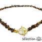 collier élégance pierres irrégulières oeil de tigre jaune selection zen