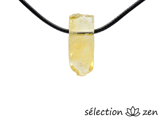 collier pierre sur cordon citrine selection-zen