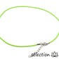 selection zen cordon 45cm vert diamètre 2mm avec chaine réglable