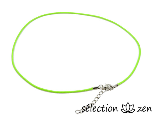 selection zen cordon 45cm vert diamètre 2mm avec chaine réglable