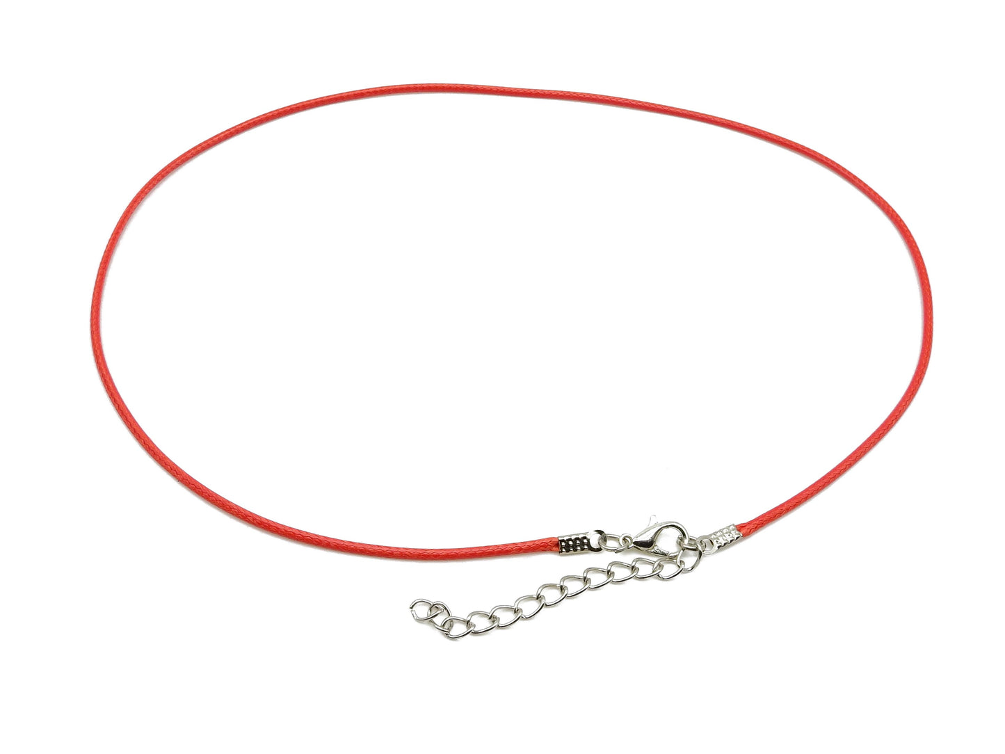 selection zen cordon rouge 45cm avec chaine argentée 2mm 