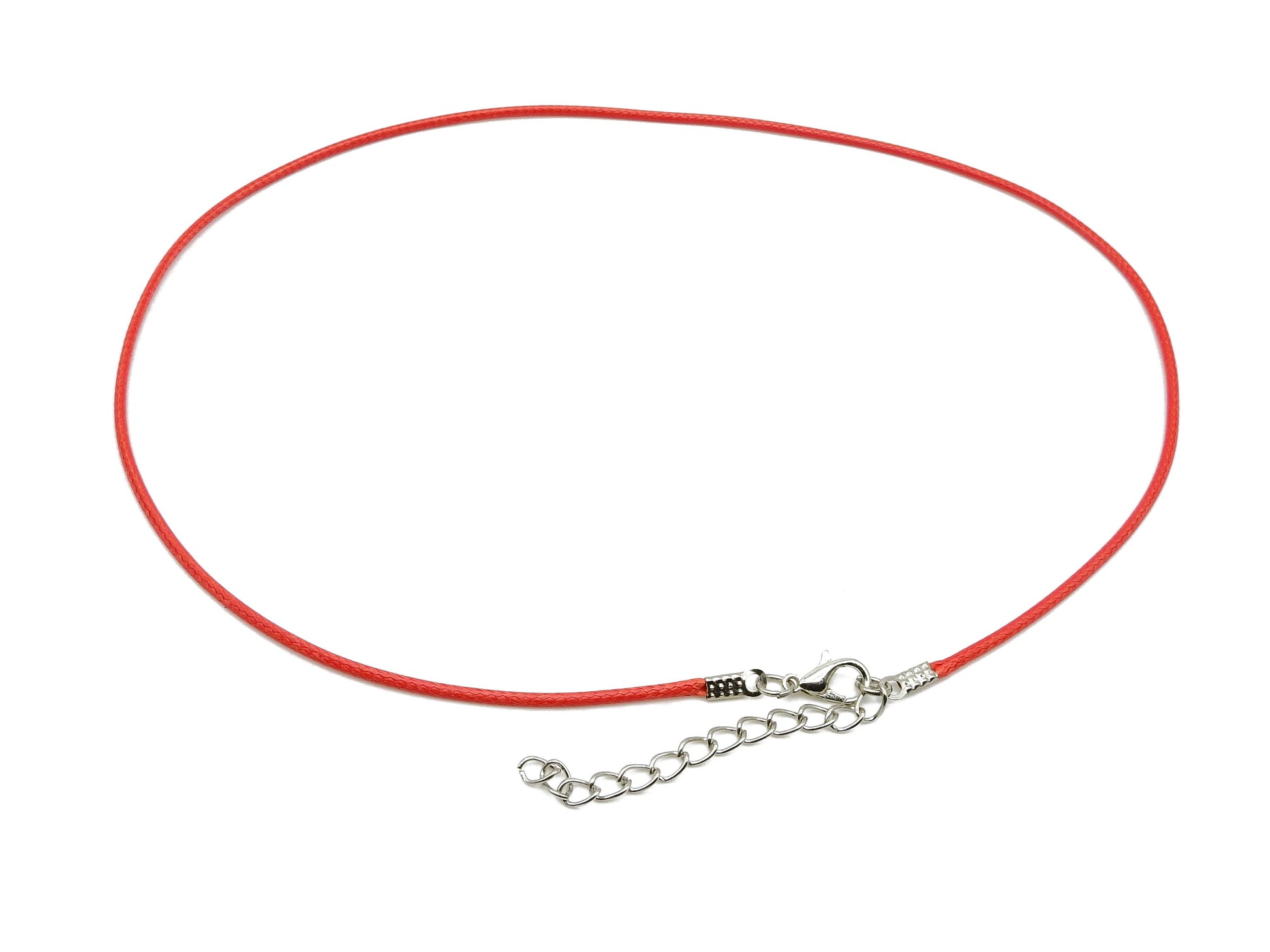 selection zen cordon rouge 45cm avec chaine argentée 2mm 