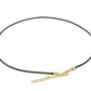 selection zen cordon noir 45cm 1.5mm chaine dorée