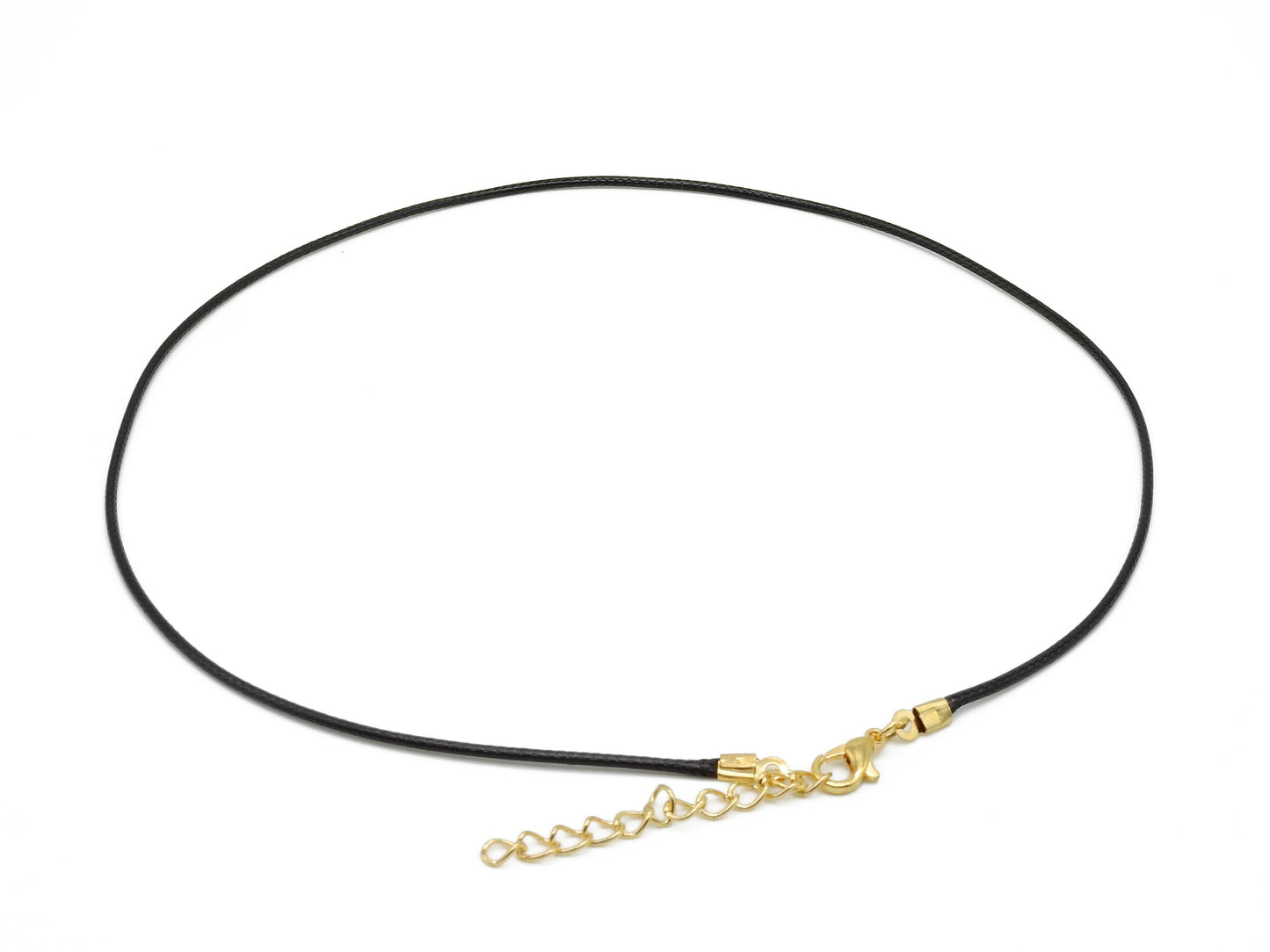 selection zen cordon noir 45cm 1.5mm chaine dorée