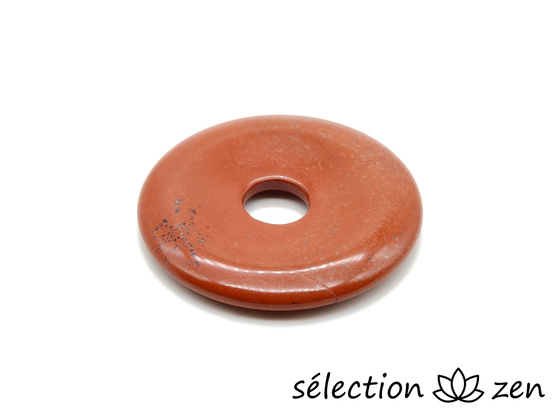 jaspe rouge donut ou pi chinois 3,9cm qelection-zen