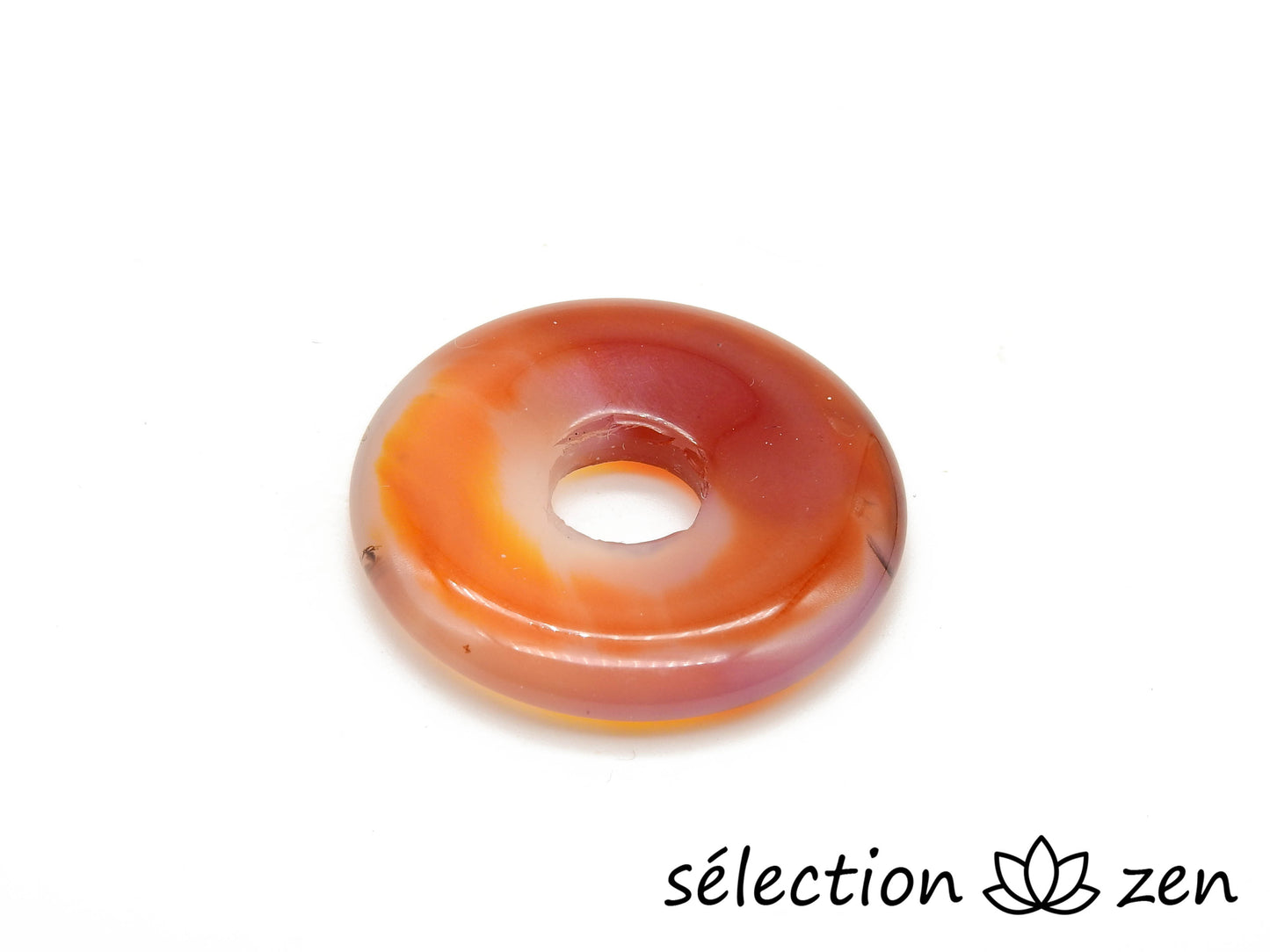 pi chinois 2,9cm donut agate rouge selection-zen