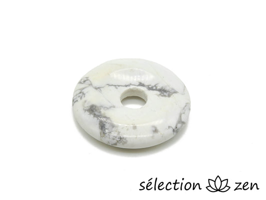selection zen donut pi chinois 3cm howlite blanche 