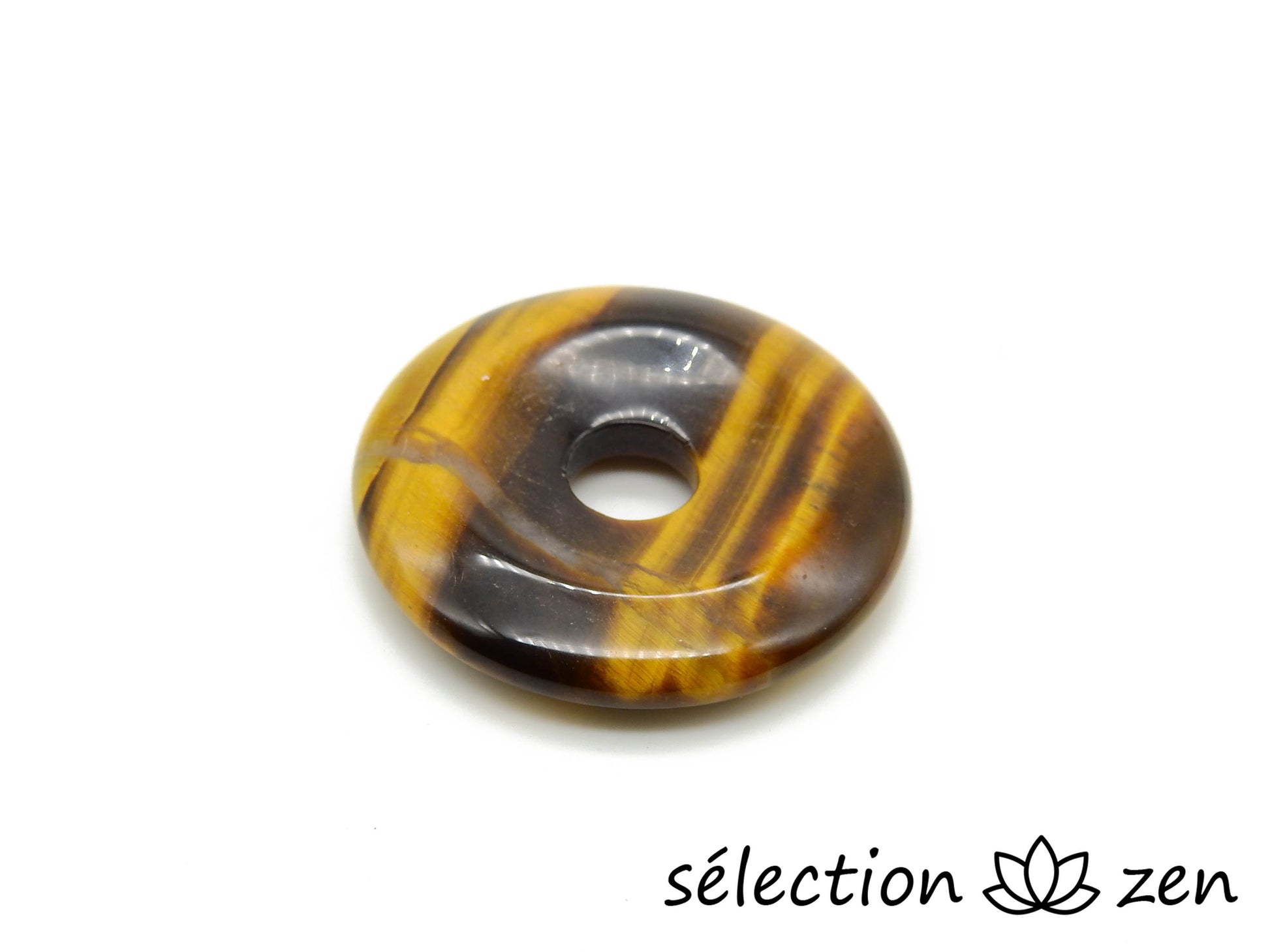 pi chinois donut 2,9cm oeil de tigre jaune selection-zen