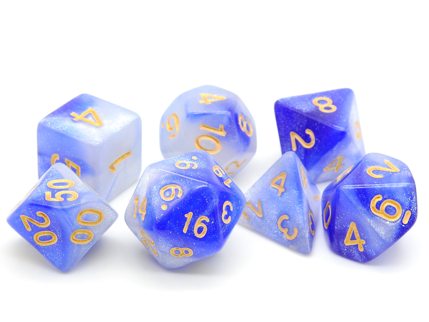 selection-zen lot de 7 dés en acrylique