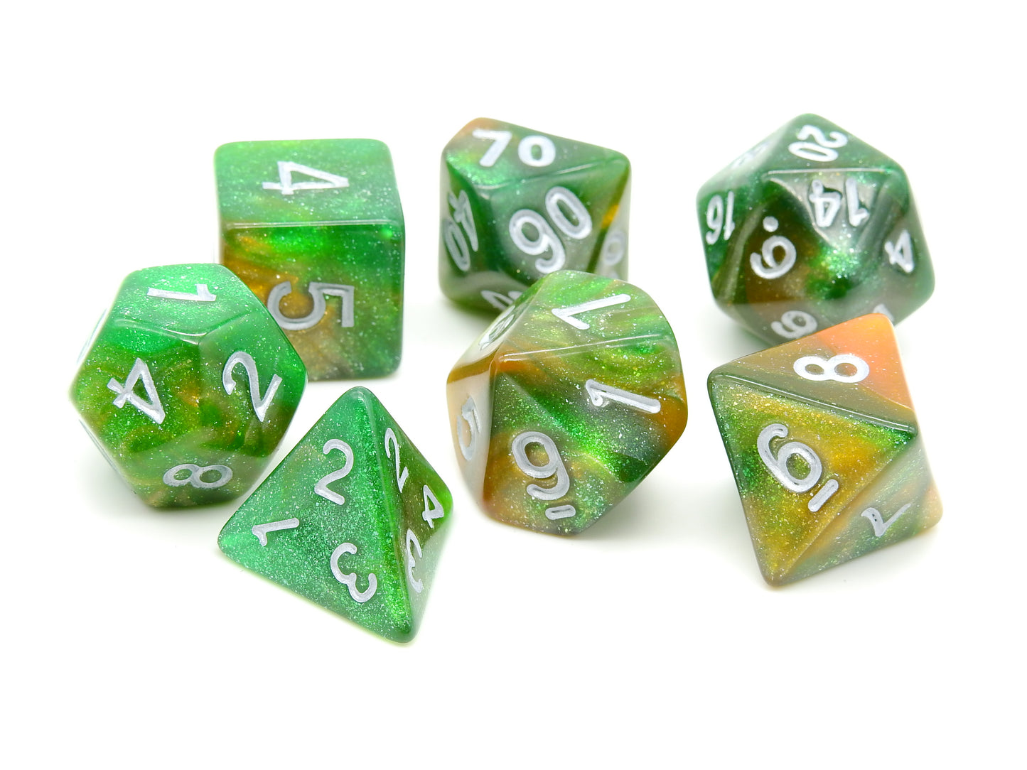 selection-zen lot de 7 dés en acrylique