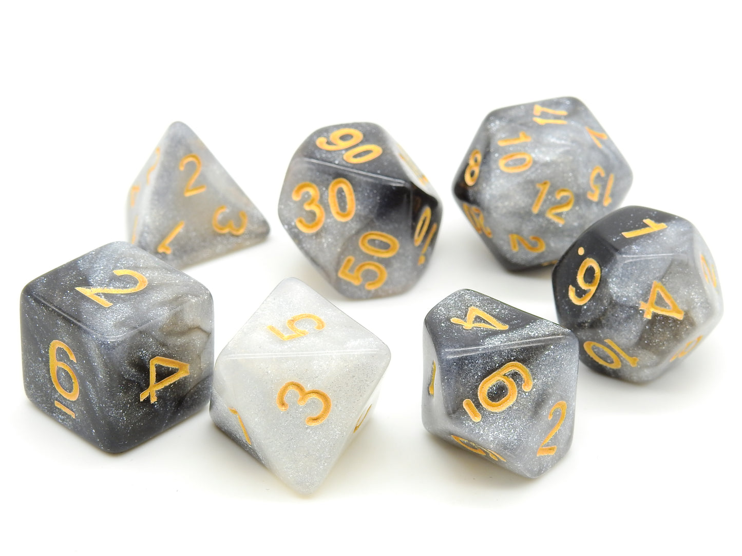 selection-zen lot de 7 dés en acrylique