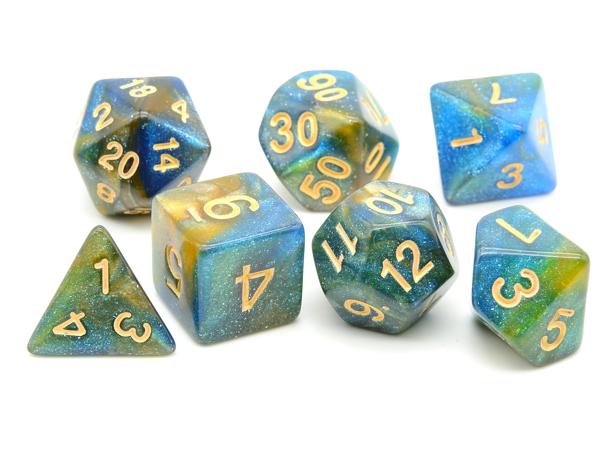 selection-zen lot de 7 dés en acrylique