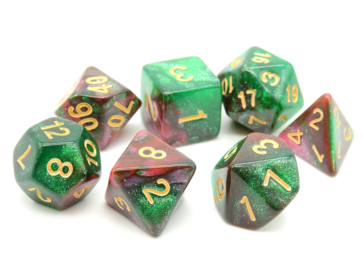 selection-zen lot de 7 dés en acrylique